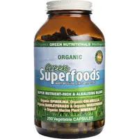 Organic Green Superfoods Vegan Capsules (600mg) 250 Caps